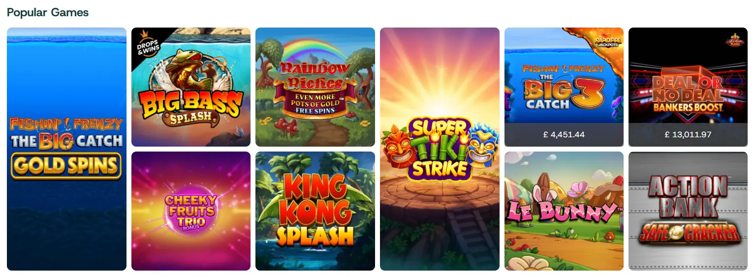 Popular slots.
